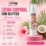 Crema corporal con glitter | Aroma coco inspirado en hawaiian tropic | 100ml