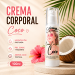 Crema corporal sin glitter | Aroma coco inspirado en hawaiian tropic | 100ml
