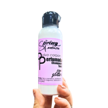 Polvo corporal perfumado con glitter | Inspirado champagne toast | 100ml