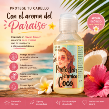 Protector térmico clasico | Aroma coco (inspirado en hawain tropic) | 125ml