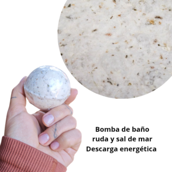Bomba de baño Ruda y sal de mar limpieza energética