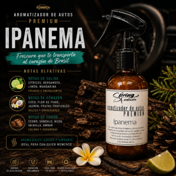 Aromatizador de autos premium Ipanema 120ml