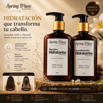 Pack deluxe shampoo y acondicionador hidratacion | Aroma inspirado en good girl | 300ml