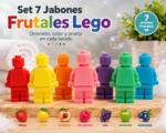 Set 7 jabones forma lego frutales