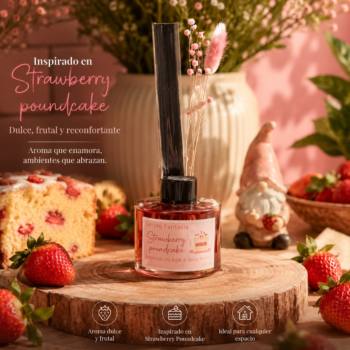 mikado aromático inspirado en Strawberry poundcake,100ml