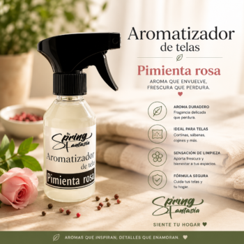 Aromatizador de telas pimienta rosa 125ml