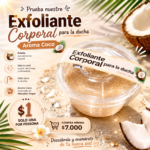 Muestra exfoliante corporal coco inspirado en hawaiian tropic 50gr una por persona ' compra mínima $7.000