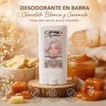 Desodorante natural en barra chocolate blanco con caramelo 15gr