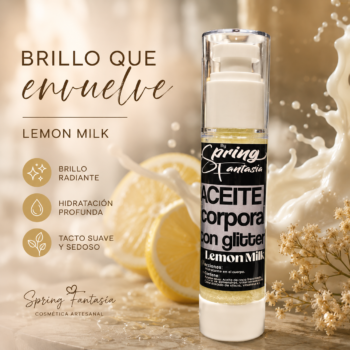 Aceite corporal con glitter Lemon milk 50gr