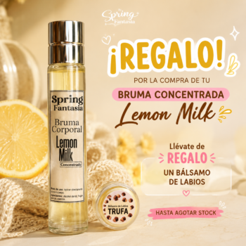 bruma corporal concentrada lemon milk 60ml + bálsamo de regalo
