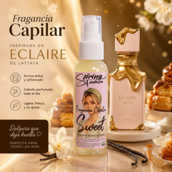 Fragancia capilar sweet inspirado en eclair  60ml