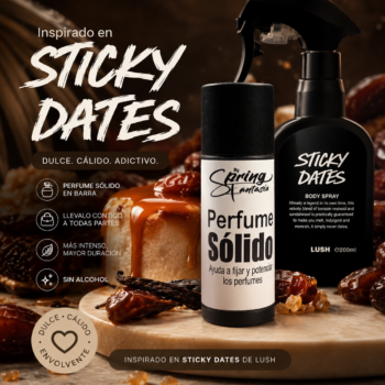 Perfume solido inspirado en Sticky dates lush