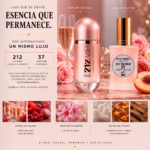 Perfume inspirado en 212 vip rose Carolina herrera 30ml
