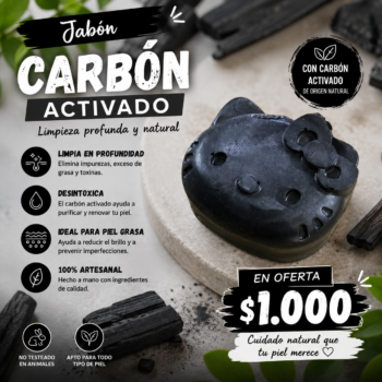 Jabón carbón activado