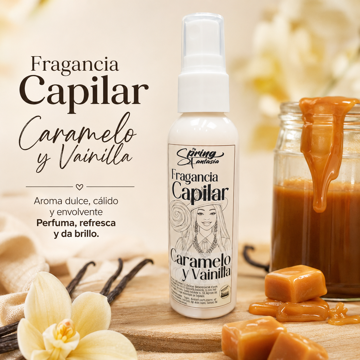2026/07/1000031844.png Fragancia capilar Caramelo Vainilla 60ml - Imagen 1