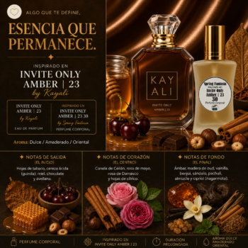 Perfume Inspirado en Invite Only Amber 23 Kayali 30ml