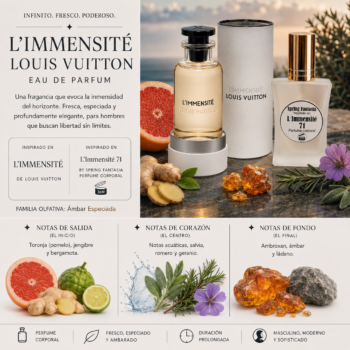 Perfume inspirado en L'lemmensite  Luis Vuitton 30ml