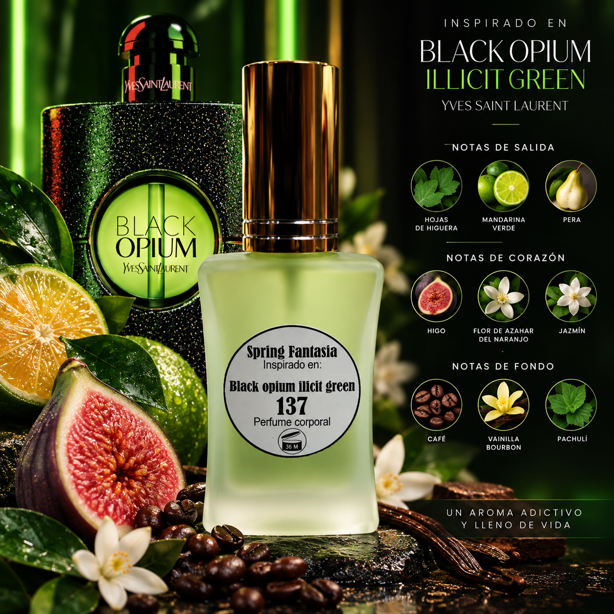 2026/09/1000040223.png Perfume Inspirado en Black Opium Ilícit Green 30ml - Imagen 1